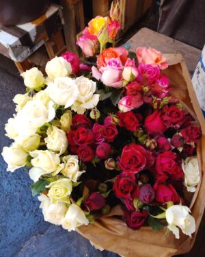 Bouquets de Fleur Hybride Rouge et Blanc